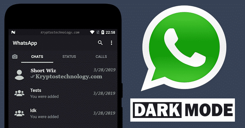 whatsapp start working on dark mode for android