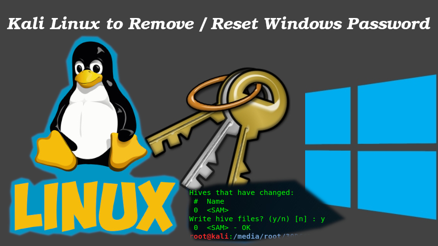 Kali linux to remove windows password